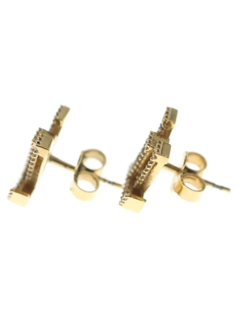 Louis Vuitton LV Iconic Rhinestone Single Earring Gold